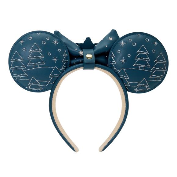 Loungefly Mickey & Minnie Holiday Ears Headband NWT